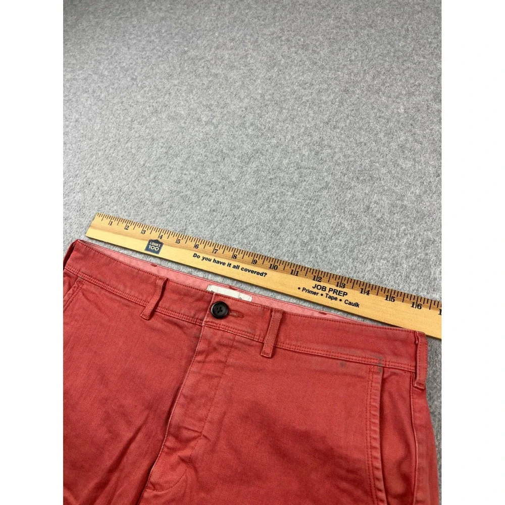 Wellen Chino Shorts Mens 33 Salmon Pink Cotton Stretch Casual Golf